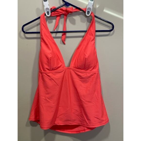 Cupshe Coral Halter Tankini Set Women's Size L - Picture 1 of 10